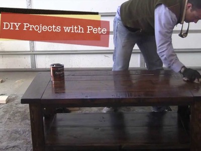 How to distress a Farm Style Coffee Table - Episode 3, Part 2