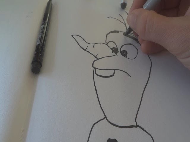 How to draw Olaf from Frozen (ASMR Soft Male Voice)