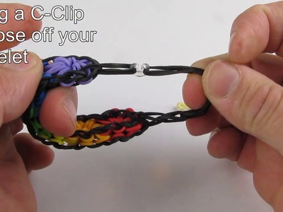 How to finish your Rainbow Loom Pattern with a "C" Clip