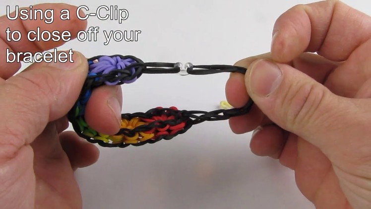 How to finish your Rainbow Loom Pattern with a "C" Clip