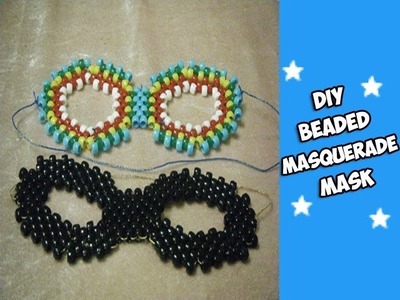 How to Make a Beaded Masquerade Mask (Kandi) - [www.gingercande.com]