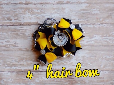 How to make a cute 4 inch boutique stack hair bow (step by step tutorial)