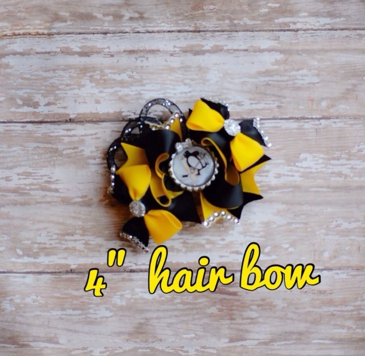 How to make a cute 4 inch boutique stack hair bow (step by step tutorial)