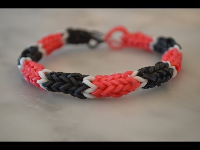 How to make a Rainbow Loom Panther Pride Nautique Bracelet
