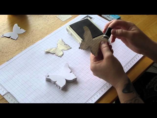 How to make a Stampin' Up! Bigz Butterfly keyring notepad