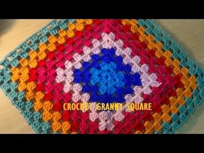 HOW TO MAKE CROCHET GRANNY SQUARE IN A SIMPLE WAY