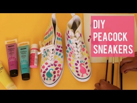 How To Paint Peacock Sneakers