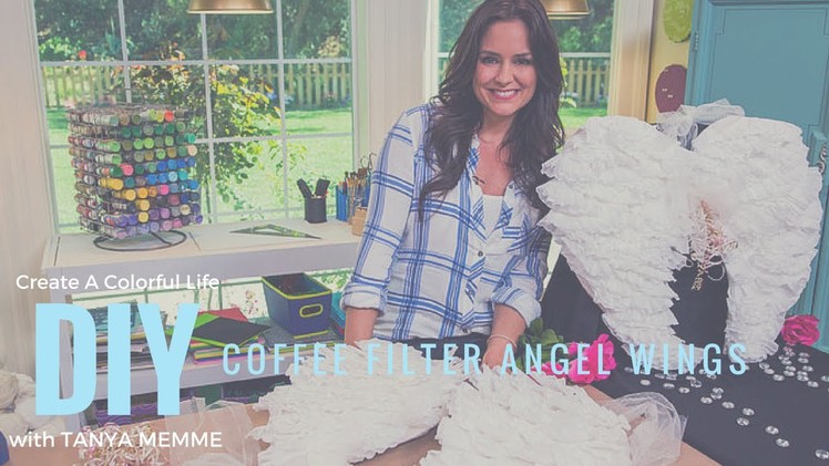 Make angel wings from coffee filters!