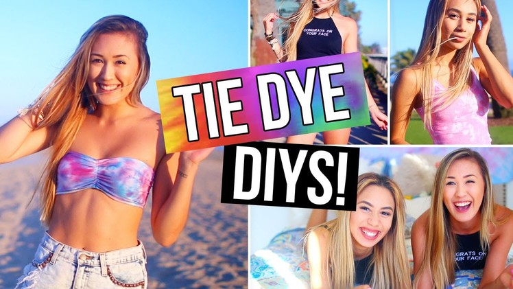 MUST TRY TIE DYE DIYS! Bikini, Shorts, T-Shirt & Room Decor! | LaurDIY
