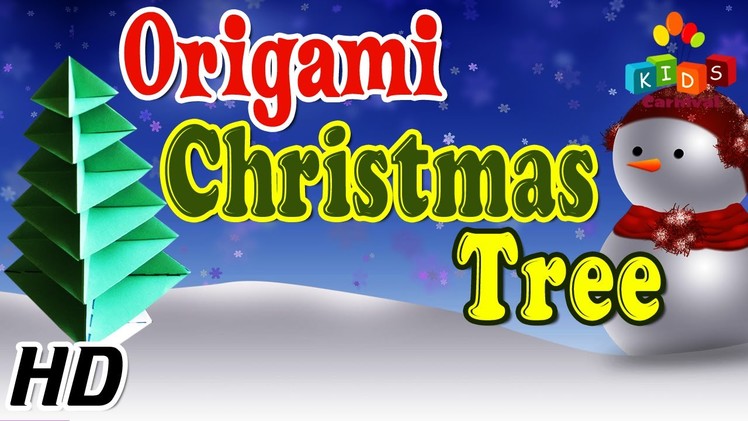 Origami - How To Make CHRISTMAS TREE - Simple Tutorial In English