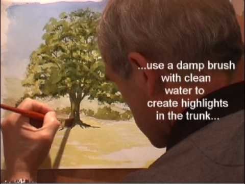 Painting Watercolour Trees - Painting Summer Trees (Part B)