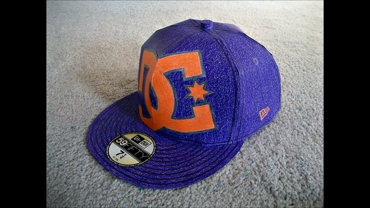 Paper Model of a Purple DC New Era Hat