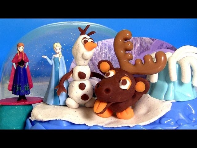 Play Doh Sparkle Snow Dome Disney FROZEN Olaf Sven Elsa Anna - Play Doh Brillante Globo de Nieve