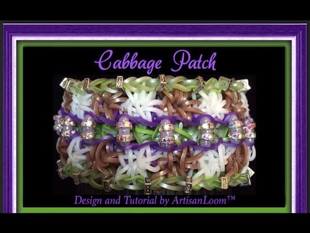 Rainbow Loom Band Cabbage Patch Bracelet Tutorial.How To