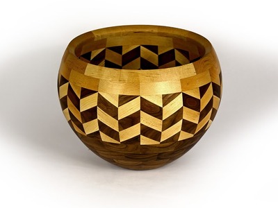Segmented wood turned Wedding bowl