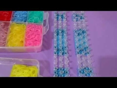 Tmart - 13000pcs Rainbow Loom DIY Rubber Bands Kit (3-Layer Color Box Package) Multicolored