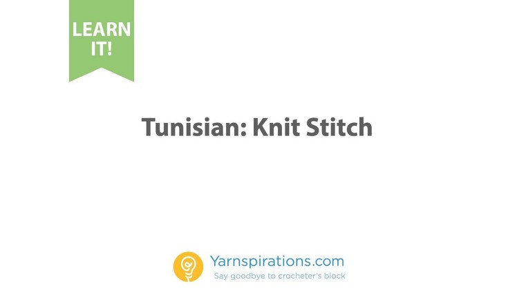 Tunisian: Knit Stitch