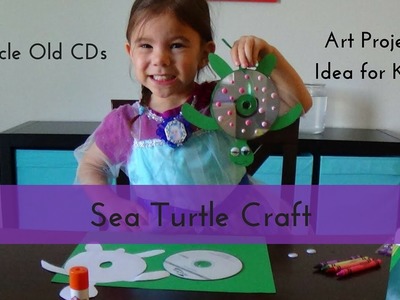 Upcycle - Sea Turtle Craft made from an Old CD