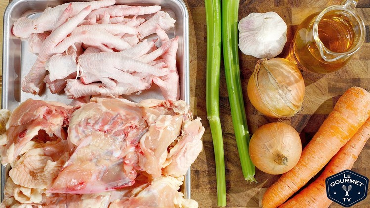 48 Hour Chicken Bone Broth (In a slow cooker) - Le Gourmet TV