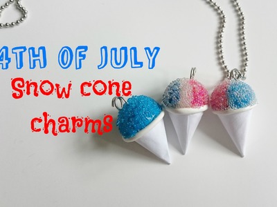 4th Of July Snow Cone Charms, DIY Jewelry