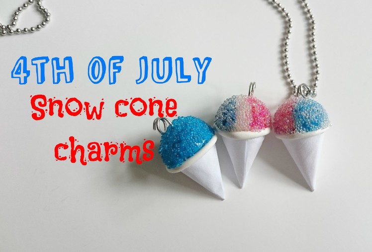 4th Of July Snow Cone Charms, DIY Jewelry