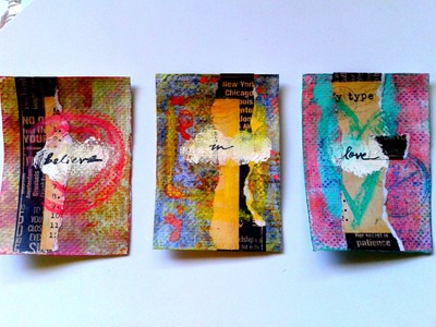 5 Layer ATCs - Artist Trading Cards