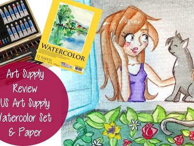 ART SUPPLY REVIEW! US Art Supply Watercolor Set & Paper Pad! (Speedpaint)