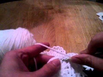 Crochet - Yo-yo w. Edging w. Flat Braid join, Hex