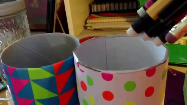 Cute & Easy DIY Pencil Holders out of Pringle Cans