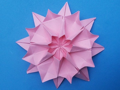 Dahlia Origami Paper Flower |  New Hand Work | HandiWorks #15