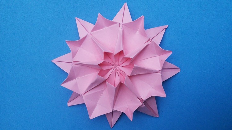 Dahlia Origami Paper Flower |  New Hand Work | HandiWorks #15