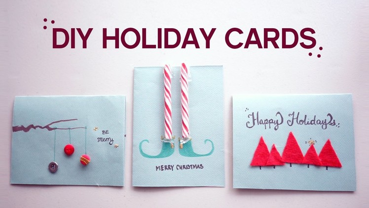 ✂ DIY 3 Christmas.Holiday Cards