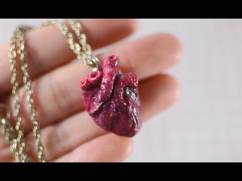 DIY Anatomical Human Heart Necklace - TUMBLR INSPIRED