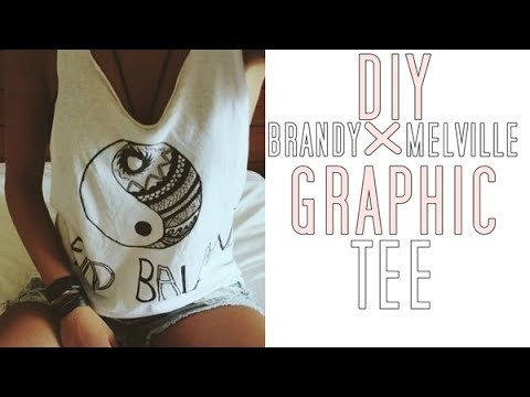 DIY Brandy Melville Inspired Ying Yang Graphic Tee