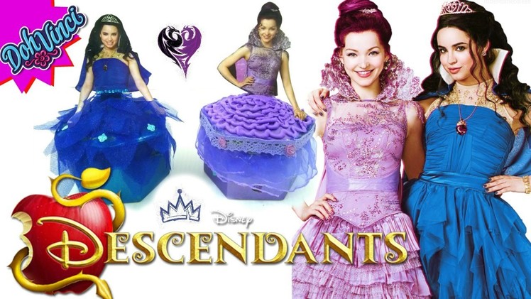 DIY Disney Descendants Mal & Evie Coronation Dress Doh Vinci Jewelry boxes, Descendientes