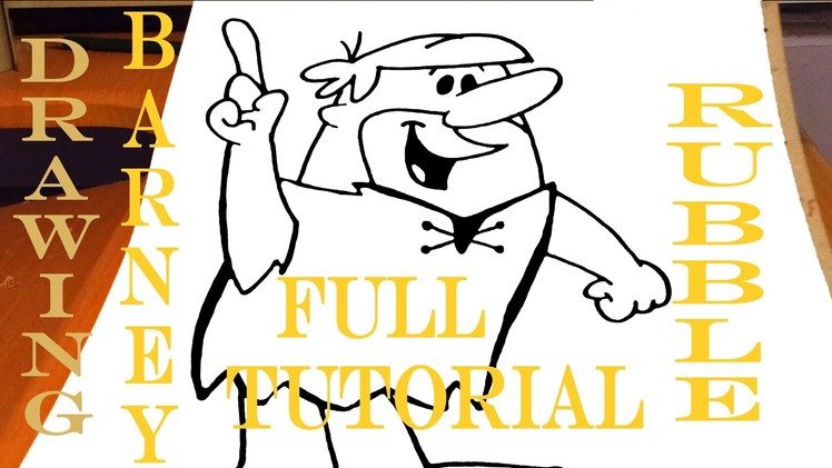 DIY How to draw easy stuff but cool on paper: draw Barney Rubble Step by Step Easy, FULL TUTORIAL