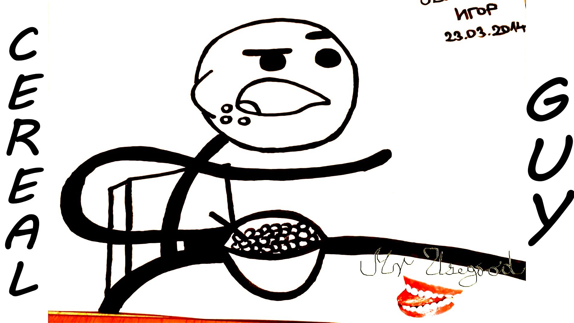 DIY How to draw Meme Faces Step by Step - Memes: draw CEREAL Guy Meme