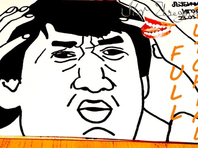 DIY How to draw Meme Faces Step by Step - Memes: draw JACKIE CHAN Meme Easy on paper | FULL