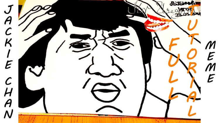 DIY How to draw Meme Faces Step by Step - Memes: draw JACKIE CHAN Meme Easy on paper | FULL