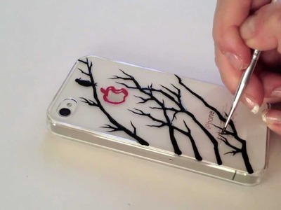 Drawing on iPhone Case: A Bird On The Tree