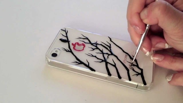 Drawing on iPhone Case: A Bird On The Tree