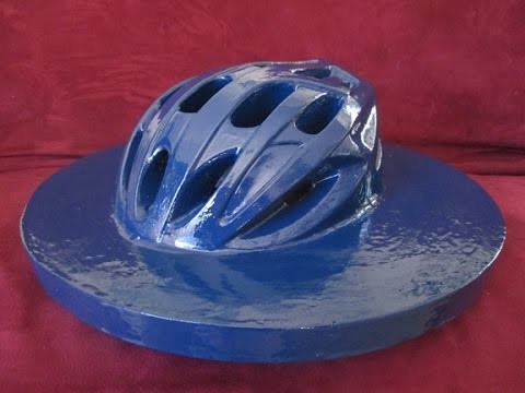 How to make a foam brim for your bike helmet. Make a helmet hat with a sun shield.!