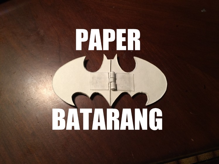 How To Make A Paper Batarangs (Fold and Lock!)