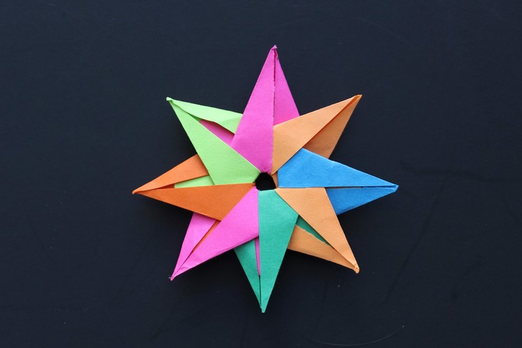 How to make a paper star: instruction| Star (8-color)