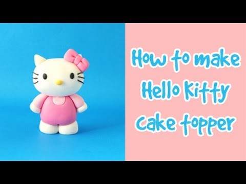 How to make Hello Kitty cake topper tutorial. Jak zrobić figurkę Hello Kitty z masy cukrowej