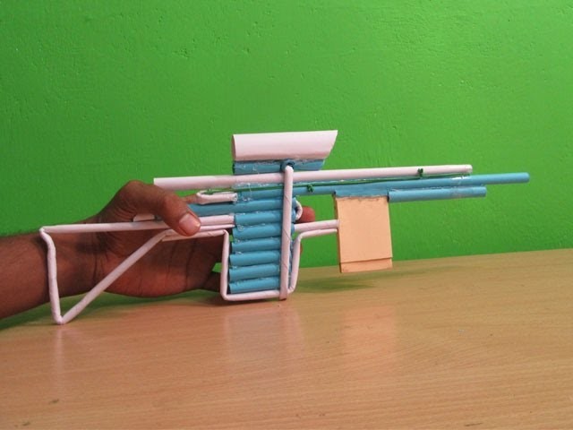 How to Maker s Paper Sniper Rifle that shoots Paper Bullet - Easy Tutorials