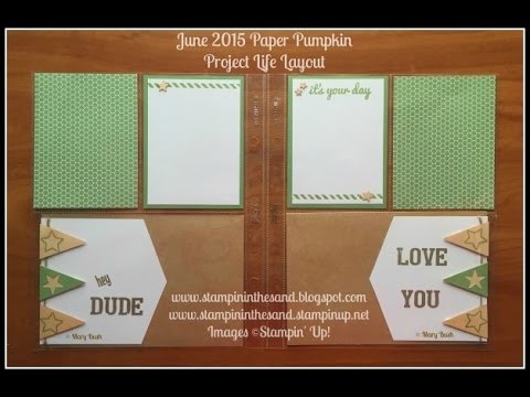 June Paper Pumpkin Project Life Layout