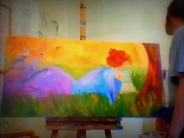 Karrie On Canvas- Karrie Evenson-painting woman- speed version