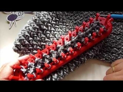 KnitUK Scarf in a Long Knitting Loom - part 2 (for beginners)