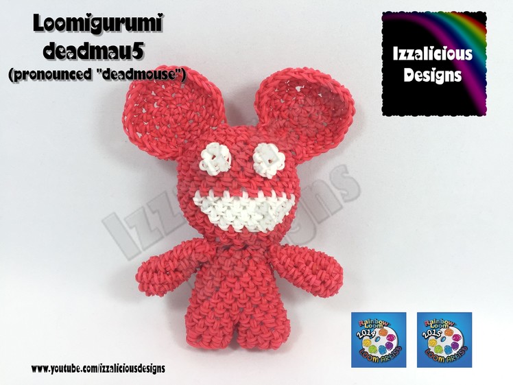 Loomigurumi Deadmau5 (Deadmouse) Tiny Tot Figure - hook only - amigurumi with Rainbow Loom Bands